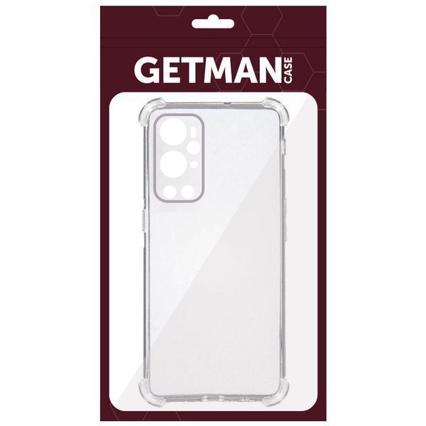 TPU чохол GETMAN Ease logo посилені кути Full Camera для OnePlus 9 Безбарвний (прозорий) 295542 фото