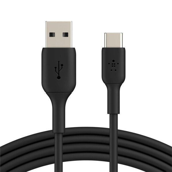 Кабель USB-A > USB-C заряджання/синхронізації Belkin 2м, 15Вт, Type-C, PVC, чорний (CAB001BT2MBK) 367967 фото