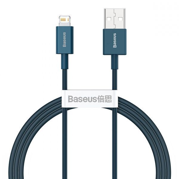 Кабель Baseus Superior Series Fast Charging Data USB кабель USB To IP 2.4A 1 М (CALYS-A03) Blue 252257 фото