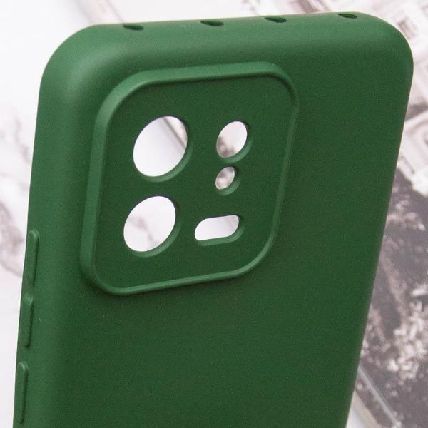 Чохол TPU GETMAN Liquid Silk Full Camera для Xiaomi 13 Pro Зелений / Dark green 397747 фото