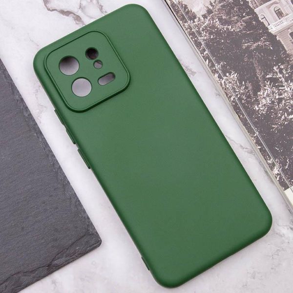 Чохол TPU GETMAN Liquid Silk Full Camera для Xiaomi 13 Pro Зелений / Dark green 397747 фото