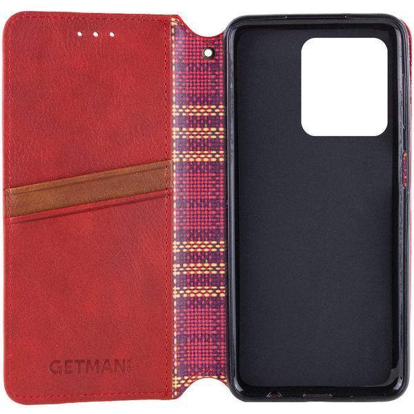 Шкіряний чохол-книжка GETMAN Cubic (PU) для ZTE Nubia V60 Червоний 358706 фото