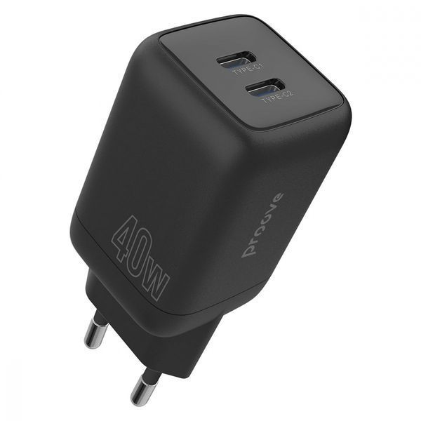 Зарядний Пристрій Proove Silicone Power 40W (Type-C + Type-C) (WCSP4020001) Black 287172 фото