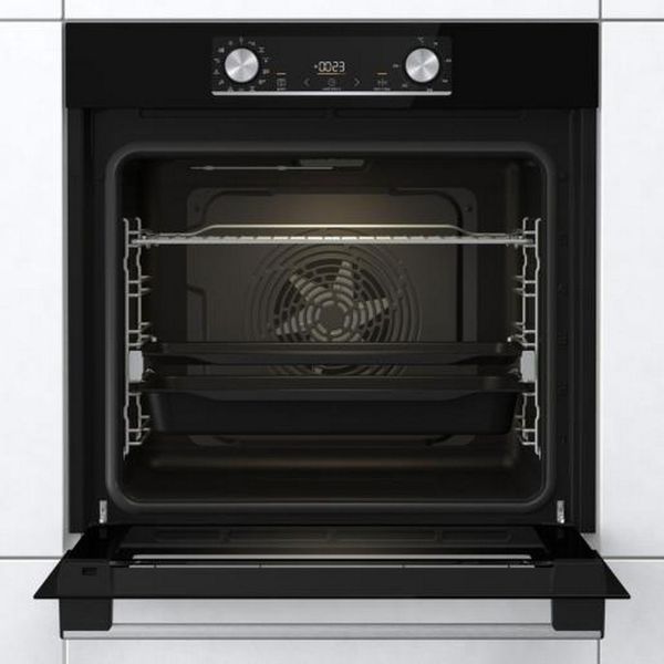 Духова шафа Gorenje електрична, 77л, A+, дисплей, ф-я без додавання жиру, чорний (BOSX6737E13BG) 373036 фото