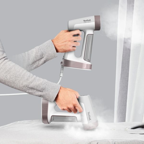 Відпарювач Tefal компактний Pure Force 2в1, 1800Вт, 180мл, постійна пара - 35гр, керам. підошва, білий (DT8720E0) 374360 фото