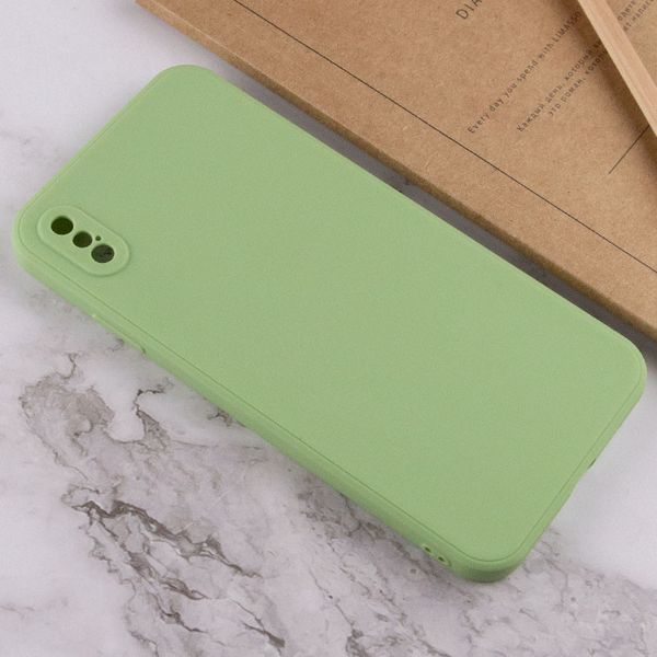 Силіконовий чохол Candy Full Camera для Apple iPhone XS Max (6.5") Фісташковий 206013 фото