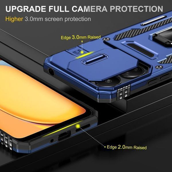 Ударостійкий чохол Camshield Army Ring для Xiaomi Redmi 13C / Poco C65 Синій / Navy 315910 фото