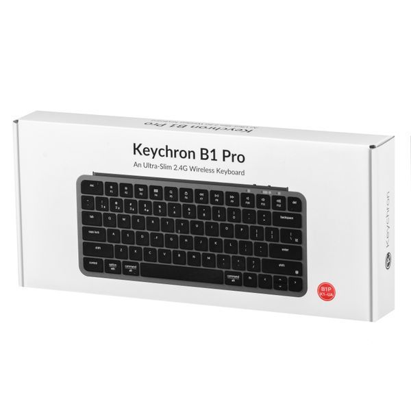 Клавіатура мембрана Keychron B1 Pro, USB/WL/BT, space gray (B1P-K1-UA) 366248 фото