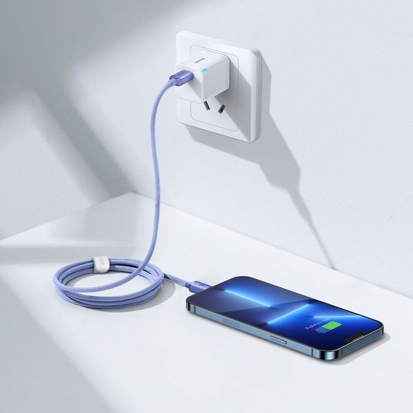 Кабель Baseus Crystal Shine Series Fast Charging Data USB кабель Type-C To IP 20W 1.2m (CAJY000205) Purple 255224 фото
