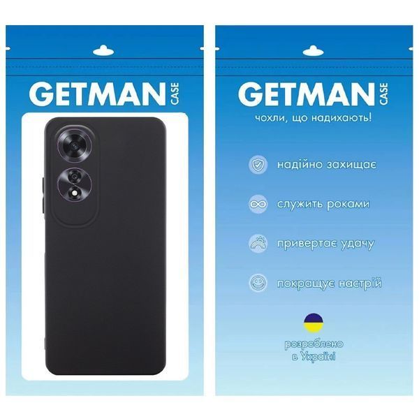 Чохол TPU GETMAN Liquid Silk Full Camera для Oppo A60 4G Чорний / Black 357133 фото