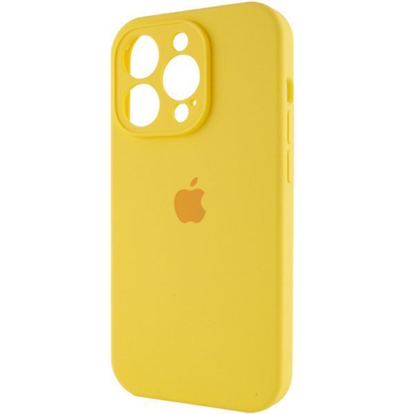 Чохол Silicone Case Full Camera Protective (AA) для Apple iPhone 15 Pro Max (6.7") Жовтий / Yellow / PVH 308013 фото