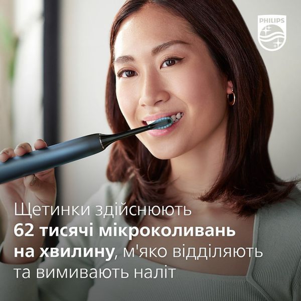 Щітка зубна електр. Philips, Sonicare DiamondClean 9000 Series, 62т. колив/хв, насадок-1, футляр, Bluetooth, чорний (HX9911/88) 371238 фото