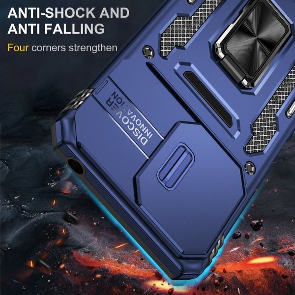 Ударостійкий чохол Camshield Army Ring для Xiaomi Redmi 13C / Poco C65 Синій / Navy 315910 фото