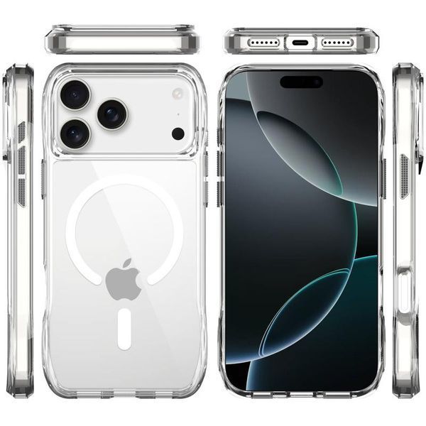 Чохол TPU Space Octagon with MagSafe для Apple iPhone 17 Pro Max (6.9") Clear 403419 фото