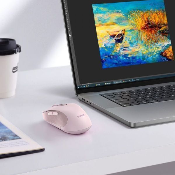 Бездротова Комп'ютерна Миша Baseus F02 Ergonomic Wireless Mouse (without Battery) (B01055505111-01) black 334620 фото