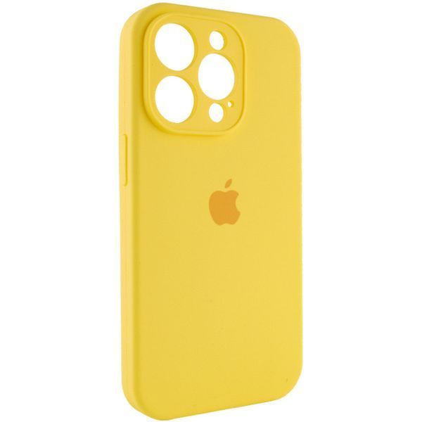 Чохол Silicone Case Full Camera Protective (AA) для Apple iPhone 15 Pro Max (6.7") Жовтий / Yellow / PVH 308013 фото