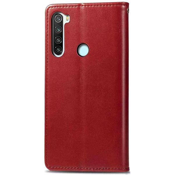 Шкіряний чохол книжка GETMAN Gallant (PU) для Xiaomi Redmi Note 8T Червоний 285420 фото