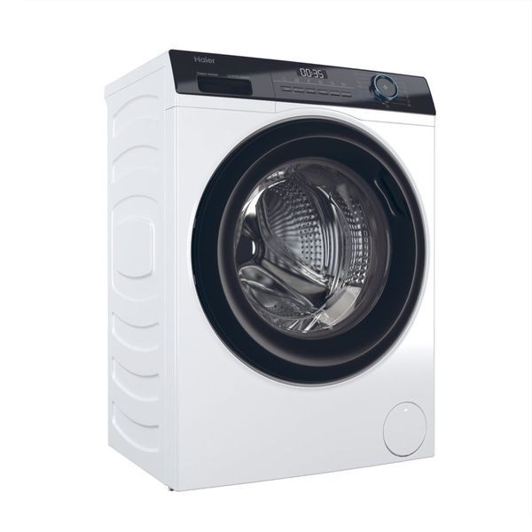 Пральна машина Haier фронтальна, 7кг, 1400, A+++, 44см, дисплей, пара, інвертор, люк чорний, прямий привід, білий (HW70-B14929) 375351 фото