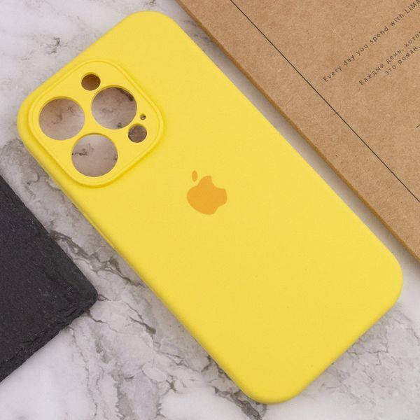 Чохол Silicone Case Full Camera Protective (AA) для Apple iPhone 15 Pro Max (6.7") Жовтий / Yellow / PVH 308013 фото