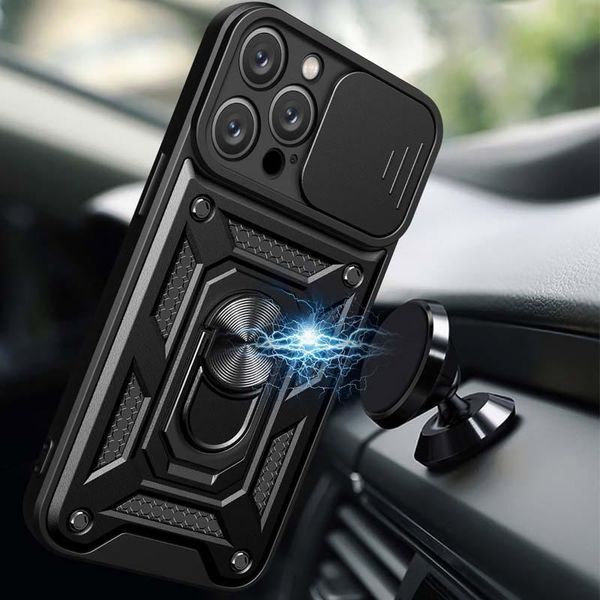 Чохол Ummi Camshield Serge Ring для Apple iPhone 12 Pro Max (6.7") Чорний 390693 фото