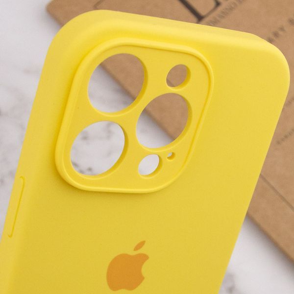 Чохол Silicone Case Full Camera Protective (AA) для Apple iPhone 15 Pro Max (6.7") Жовтий / Yellow / PVH 308013 фото