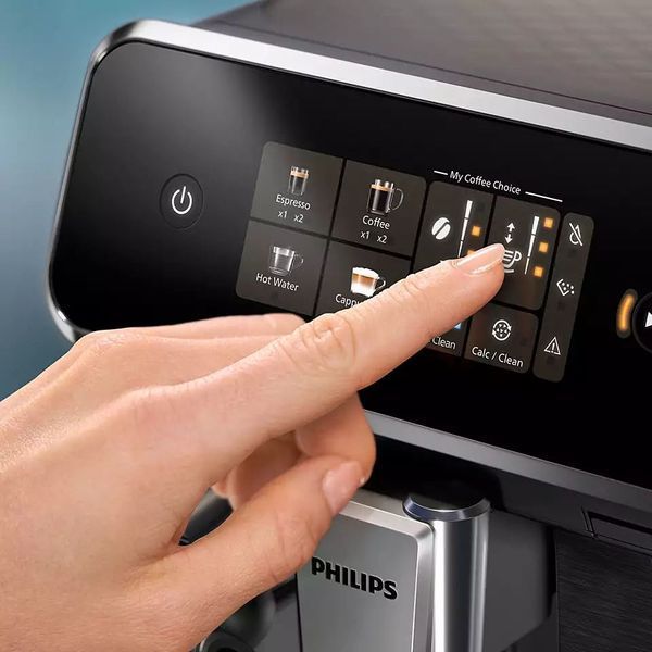 Кавомашина Philips Series 2300 1.8л, зерно + мелена, автомат.капучинатор, сенсор.керування, чорний (EP2330/10) 369080 фото