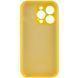 Чохол Silicone Case Full Camera Protective (AA) для Apple iPhone 15 Pro Max (6.7") Жовтий / Yellow / PVH 308013 фото 4