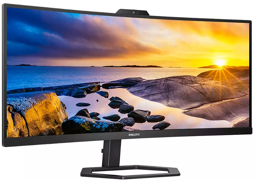 Монiтор TFT PHILIPS 34" 34E1C5600HE/00 21:9 WQHD VA Curved 100Hz HDMI DP USB-C WebCam 297113 фото