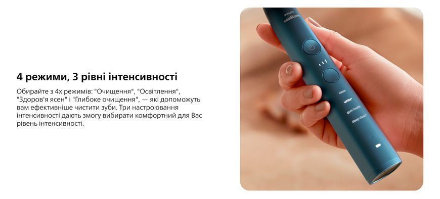 Щітка зубна електр. Philips, Sonicare DiamondClean 9000 Series, 62т. колив/хв, насадок-1, футляр, Bluetooth, чорний (HX9911/88) 371238 фото