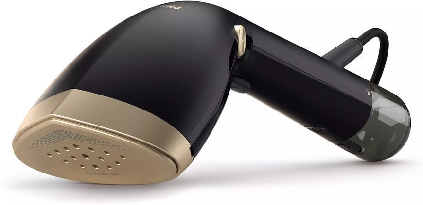 Відпарювач PHILIPS компактний, 1500Вт, 100 и 200мл, постійна пара - 28гр, керам. підошва, чорний (STH7060/80) 375249 фото