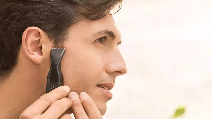 Тример Philips Series 5000, для бороди, вусів, окантовки, брови, носа та вух, 1хАА, насадок-4, чохол, сталь, чорний (NT5650/16) 368341 фото