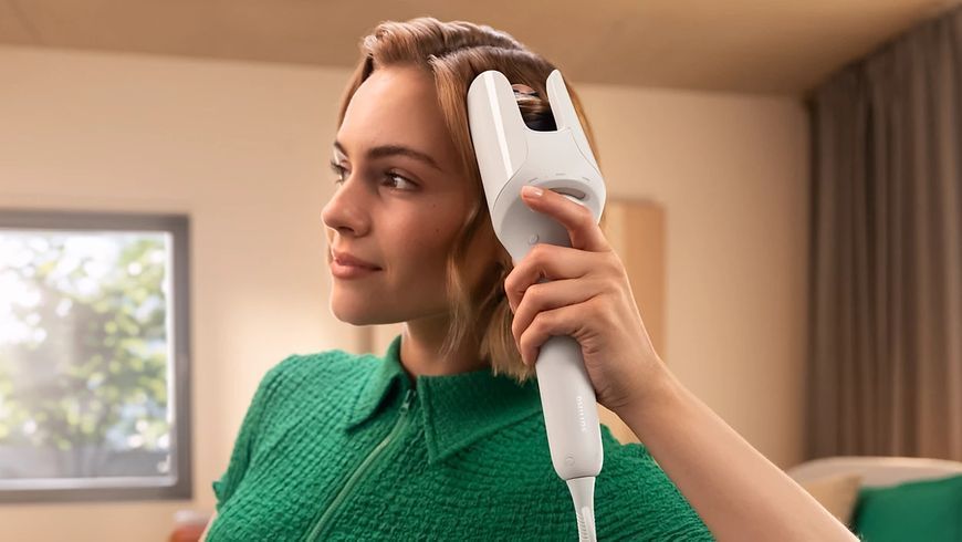 Стайлер Philips WavePro Series 9000, 170-210С, дисплей, іонізація, кераміка, білий (BHB968/00) 367397 фото