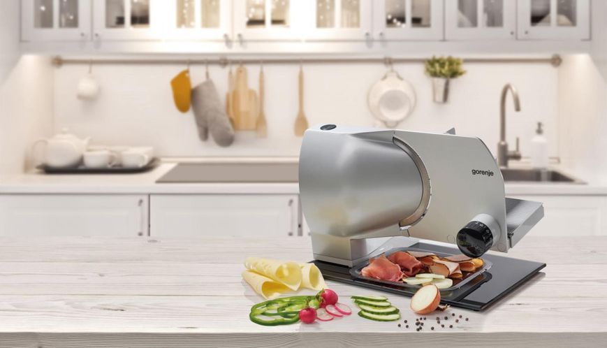 Скиборізка Gorenje, 100Вт, лезо-нержавіюча сталь, діаметр ножа-170мм, корпус-метал, сірий (R902A) 371506 фото