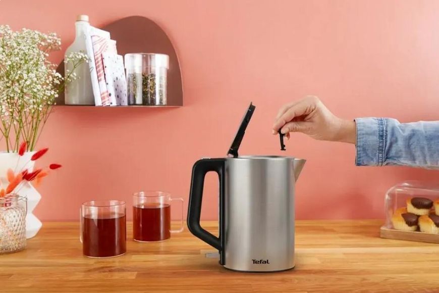 Електрочайник Tefal Bronx Electric 1.7л, нерж. сталь, сірий (KI513D10) 370994 фото