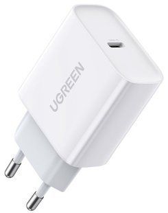 Мережевий зарядний Пристрій UGREEN CD137 Fast Charging Power Adapter With PD QC4.0 20W 3A (60450) White 280602 фото