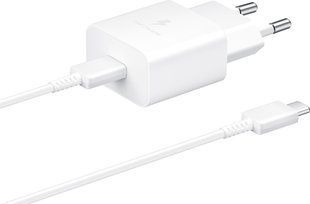 Зарядний Пристрій Samsung 15W Power Adapter (w C to C Cable) EP-T1510XWEGEU / Біла 308798 фото