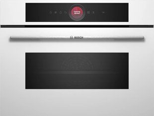 Духова шафа Bosch електрична компактна, 45л, A, дисплей, конвекція, ф-ція мікрохвиль, білий (CMG7241W1) 366636 фото