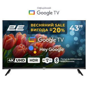 Телевізор 43" 2E LED 4K 60Hz Smart Google TV Black (2E-43A07KU) 364250 фото