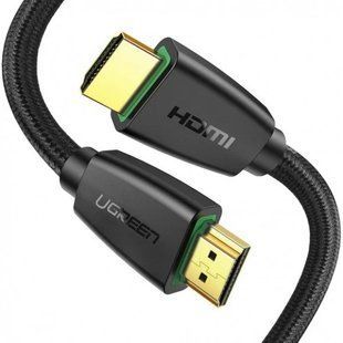 Кабель UGREEN HD118 HDMI High-End Cable Nylon Braid 3m Black (40411) 278870 фото