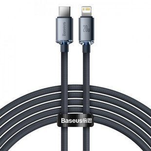 Кабель Baseus Crystal Shine Series Fast Charging Data USB кабель Type-C To IP 20W 2m (CAJY000301) Black 255225 фото