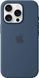 Чохол-накладка Apple iPhone 16 Pro Max Apple Leather Case with Animation & MagSafe Blue 380372 фото 1