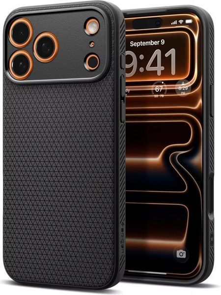 Чохол Spigen для iPhone 17 Pro, Liquid Air, Matte Black (ACS10331) 395522 фото