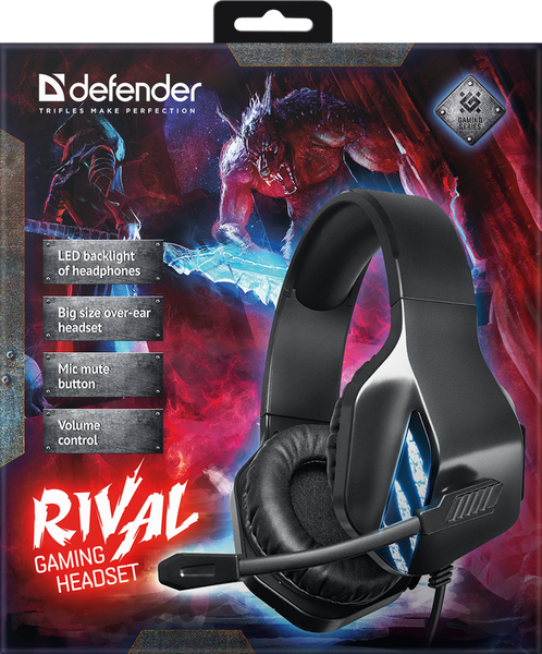 гарнітура DEFENDER Rival Black (64565) 306882 фото