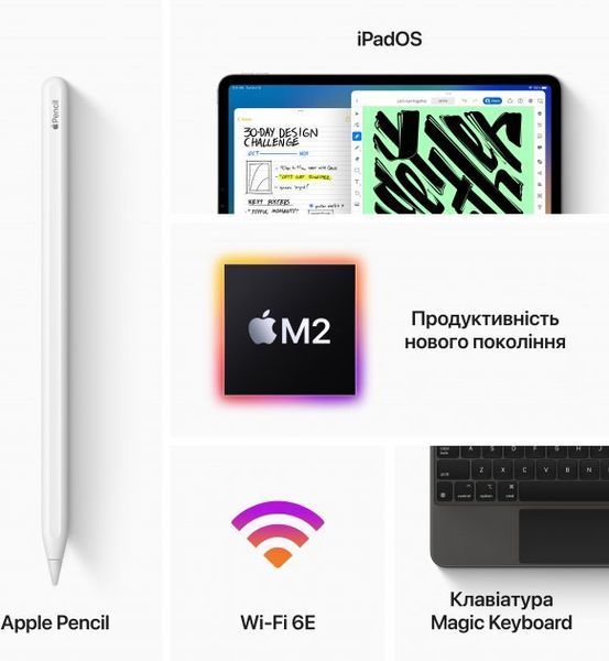 Планшет Apple iPad Pro 11 (2022) Wi-Fi 512GB Gray (M2) 259949 фото
