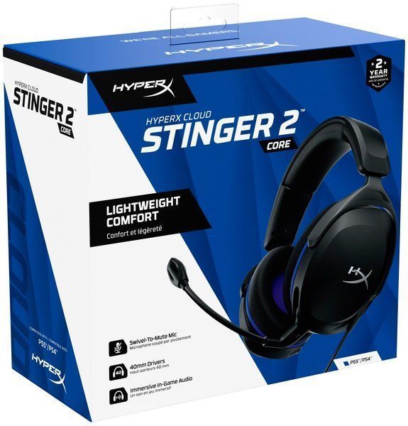 Гарнітура HyperX Cloud Stinger 2 Core PS5/PS4, mini-jack, чорно-синій (6H9B6AA) 364809 фото
