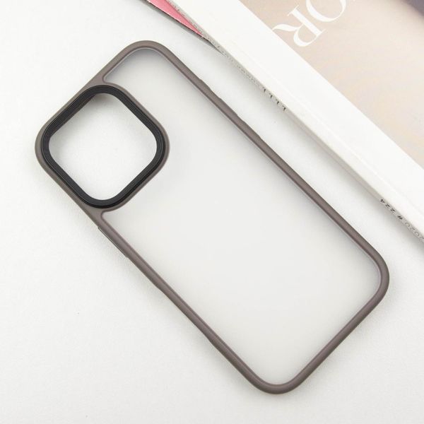 TPU+PC чохол Metal Buttons для Apple iPhone 16 Pro Max (6.9") Сірий 318273 фото