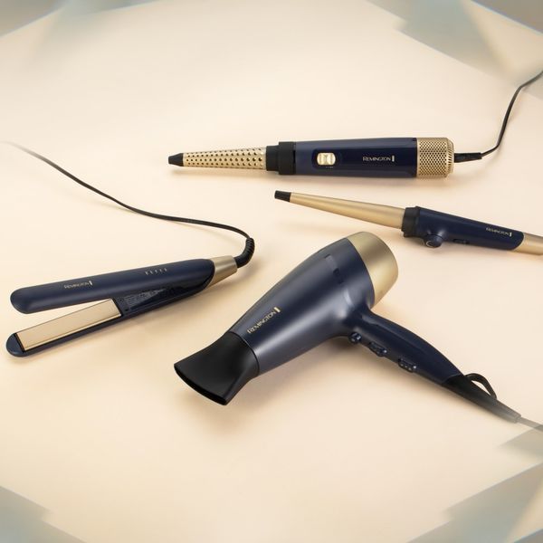 Фен-щітка Remington Sapphire Luxe , 1000Вт, 2 режими, іоніз-я, хол. обдув, кераміка, сапфіровий (AS5805) 366225 фото