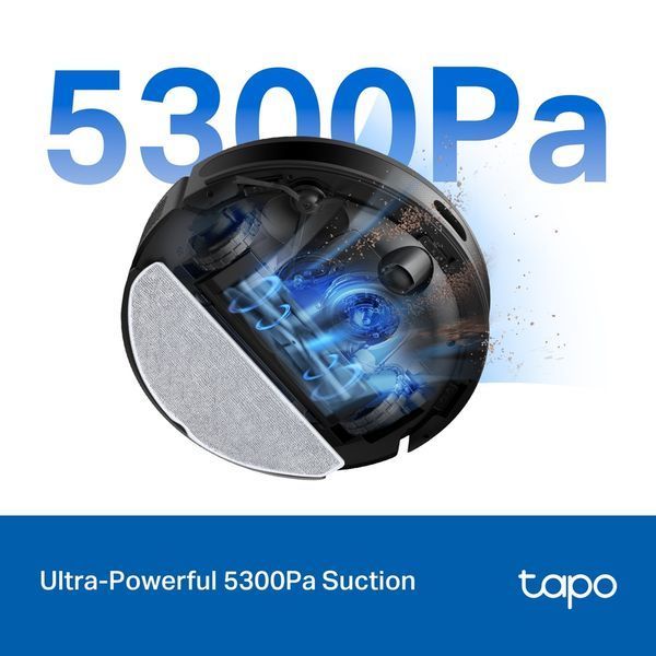 Робот-пилосос TP-LINK TAPO RV 20 MAX LIDAR з підтримкою вологого прибирання + док-станція (TAPO-RV20-MAX-PLUS) 375250 фото