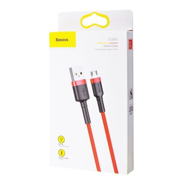 Кабель Baseus Cafule Micro 2.4A 0.5 М (CAMKLF-AG1) G-Black 252258 фото