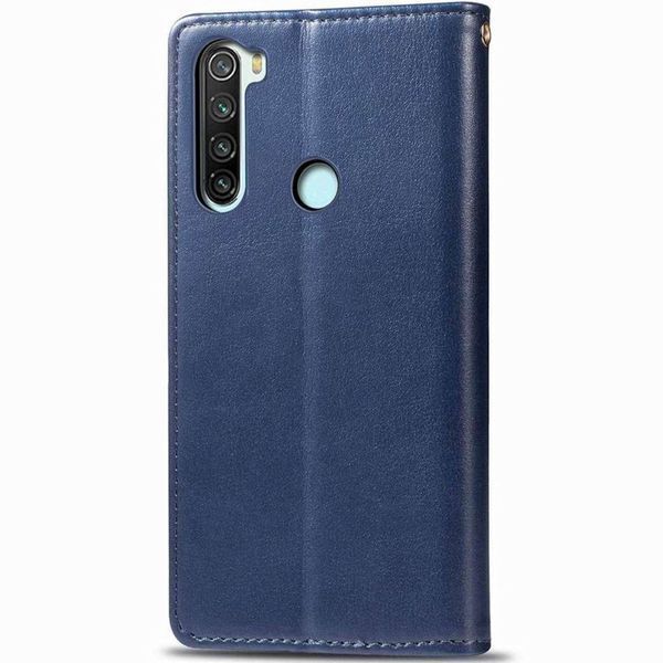 Шкіряний чохол книжка GETMAN Gallant (PU) для Xiaomi Redmi Note 8T Синій 285421 фото